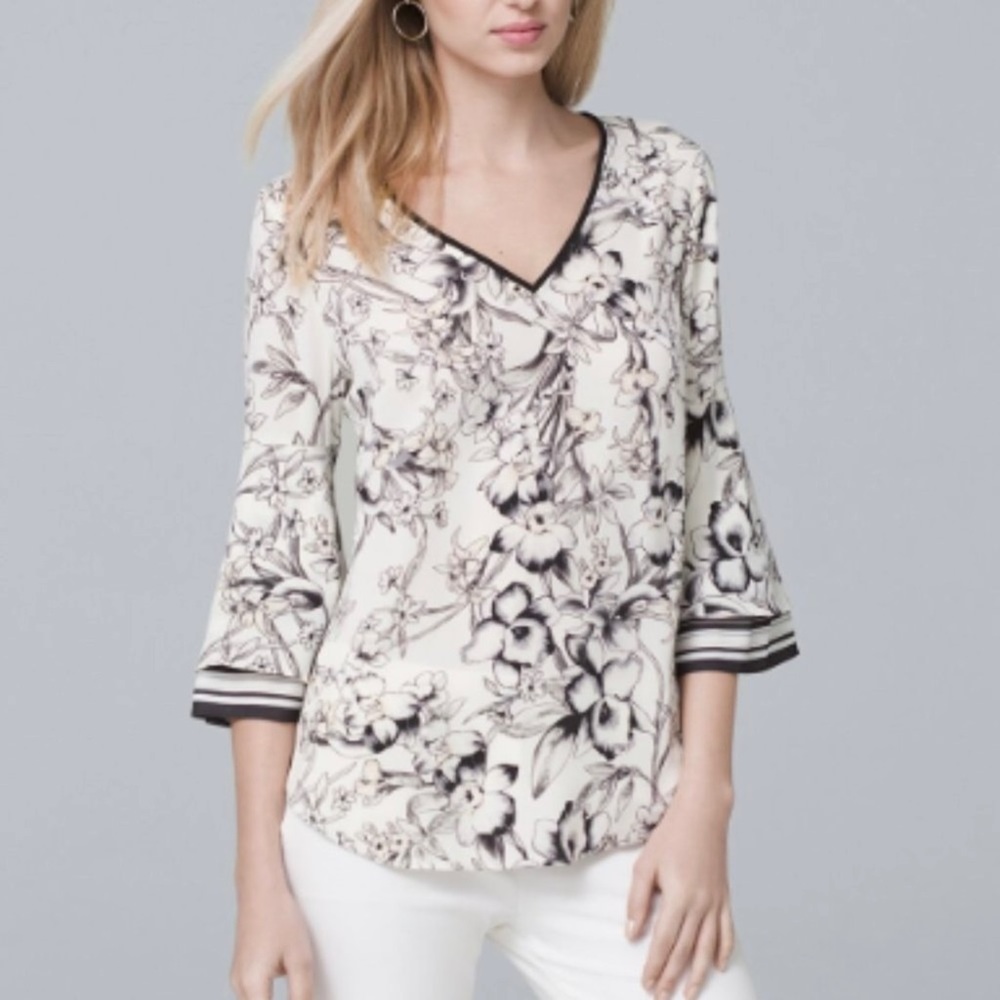 WHBM Floral Print. Blouse